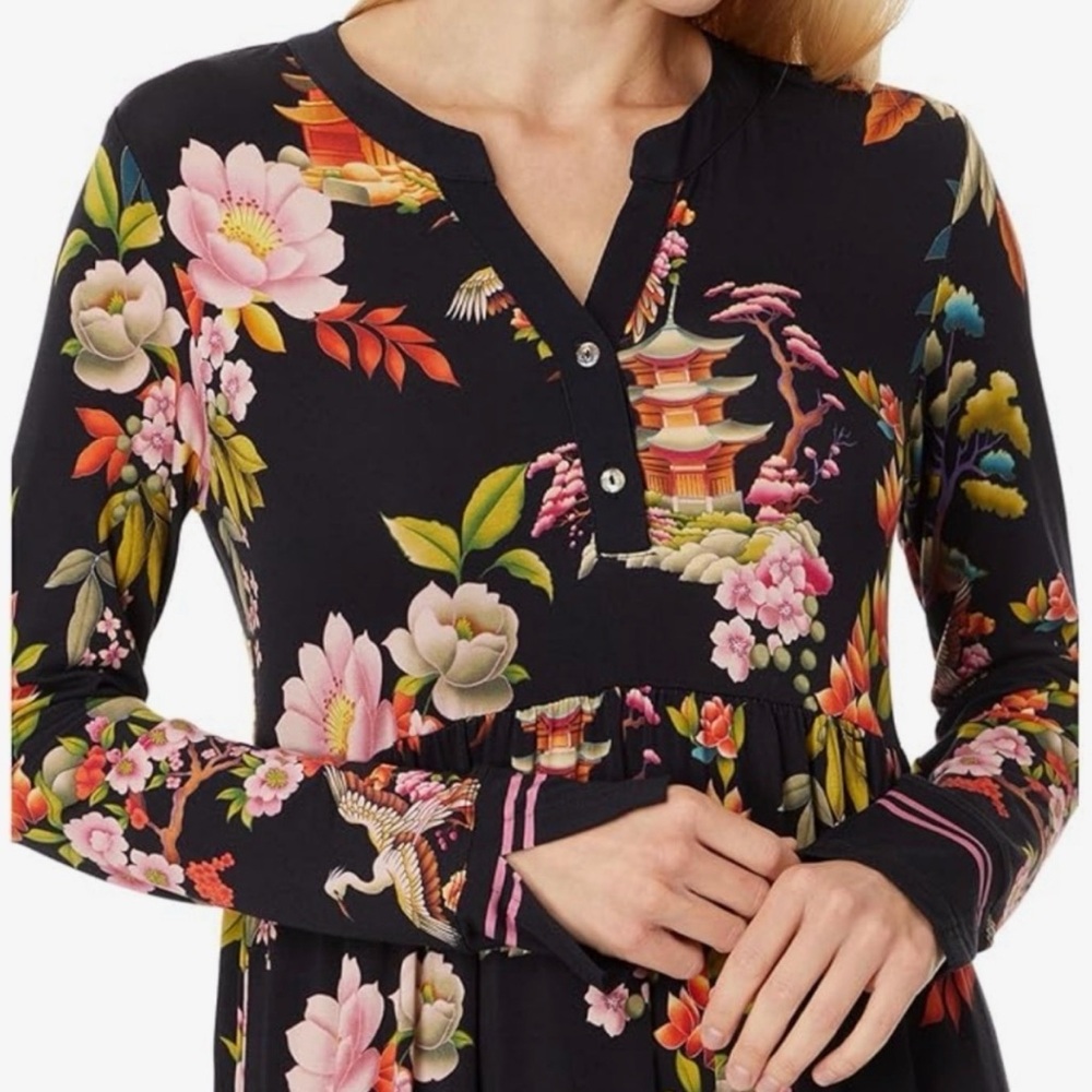 NEW Johnny Was Floral Long Sleeve Dress - Picture 3 of 10